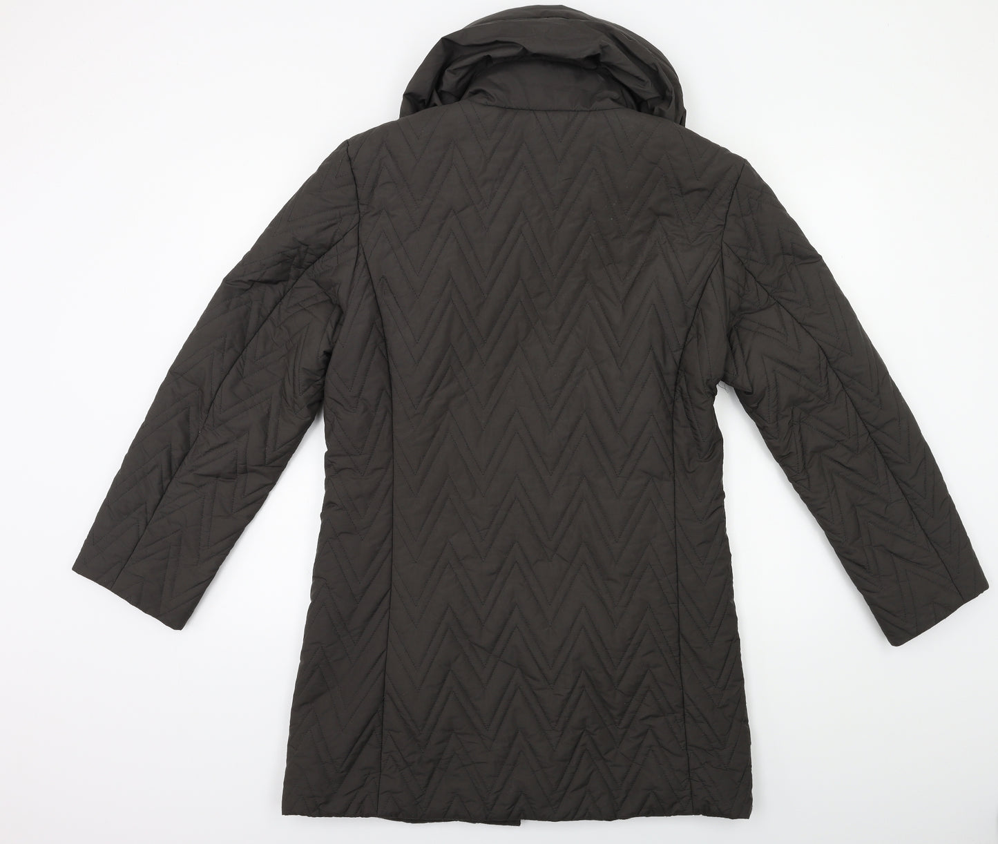 Preworn Womens Grey   Overcoat Coat Size 10