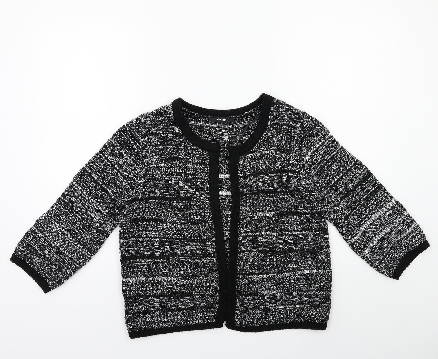 George Womens Black  Knit Cardigan Jumper Size 12