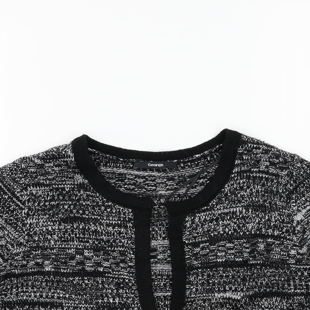 George Womens Black  Knit Cardigan Jumper Size 12