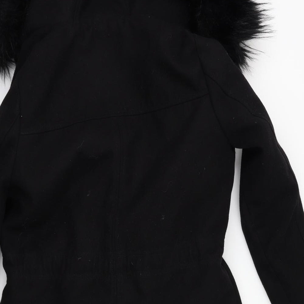 River Island Womens Black   Parka Coat Size 10  - GILET INSIDE