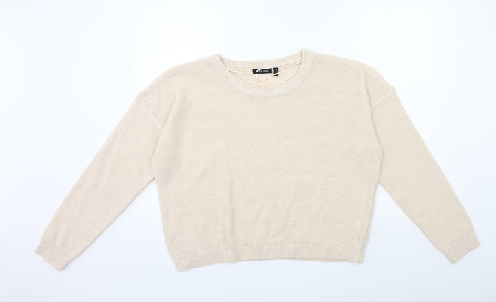 Brave Soul Womens Pink  Knit Pullover Jumper Size M
