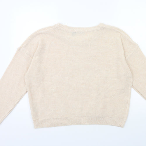 Brave Soul Womens Pink  Knit Pullover Jumper Size M