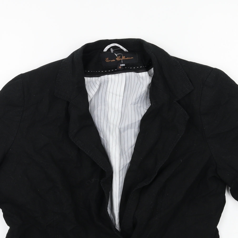 EVIE Womens Black   Jacket Blazer Size 10