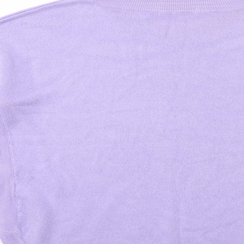 TU Womens Purple  Knit Pullover Jumper Size 8