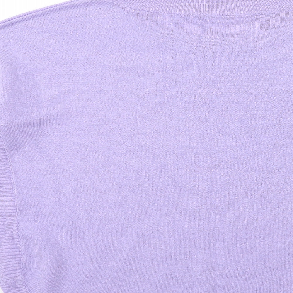 TU Womens Purple  Knit Pullover Jumper Size 8