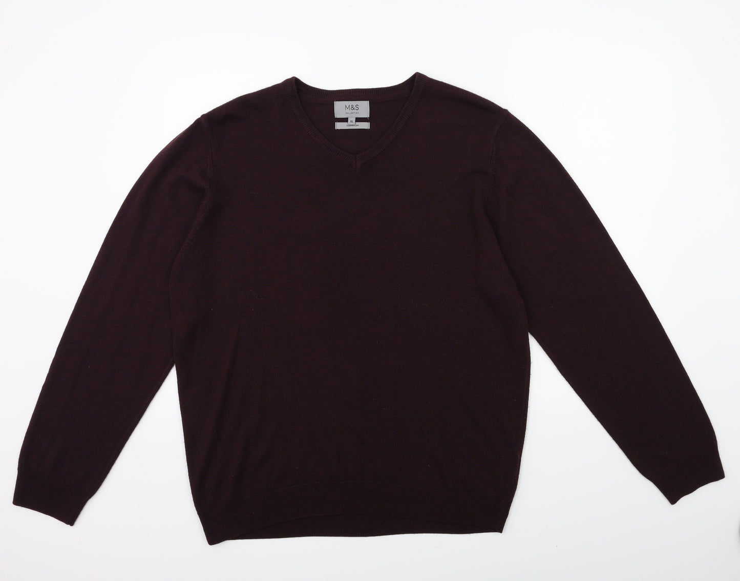 Marks and Spencer Mens Red  Knit Pullover Jumper Size XL