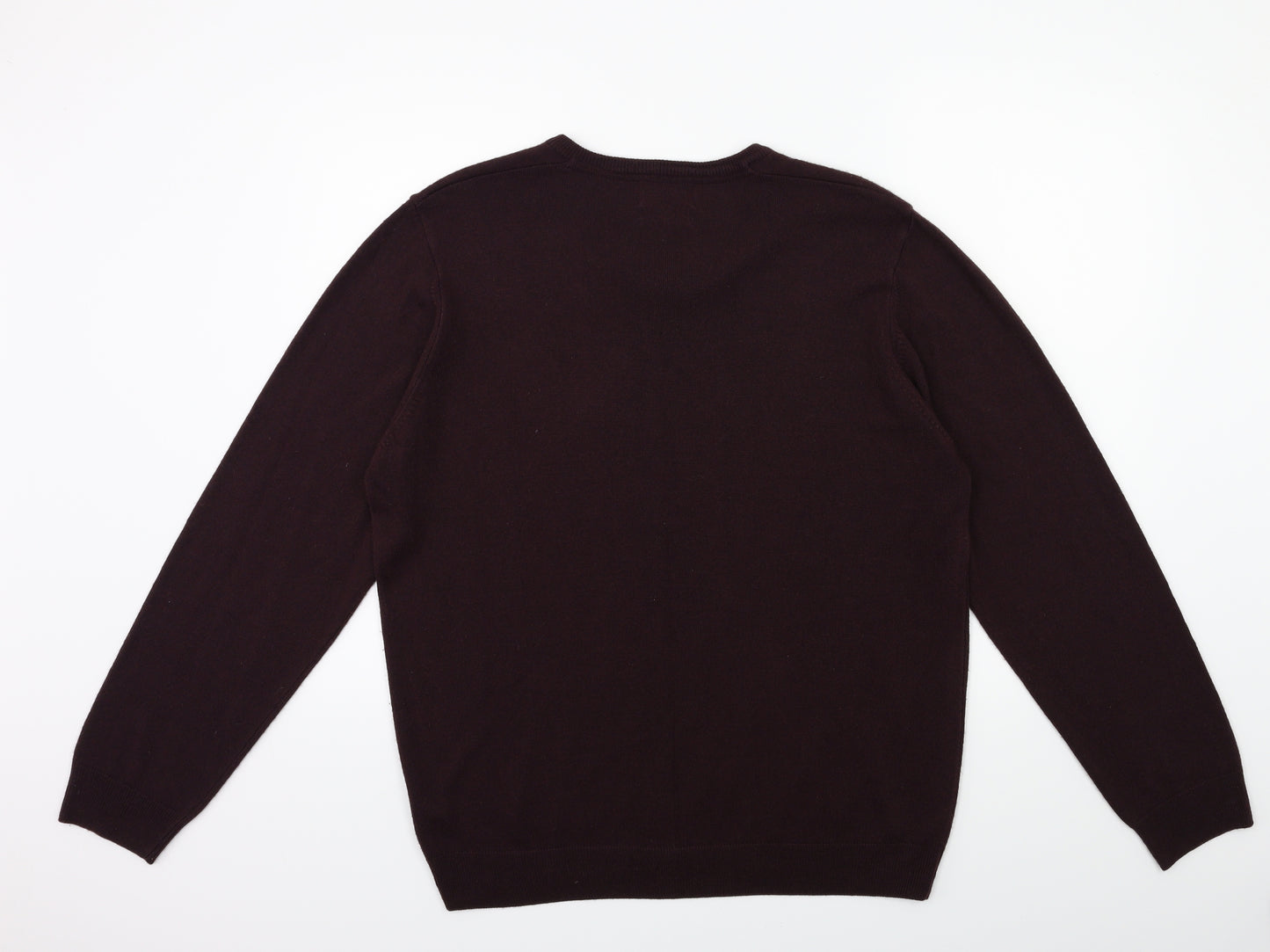 Marks and Spencer Mens Red  Knit Pullover Jumper Size XL
