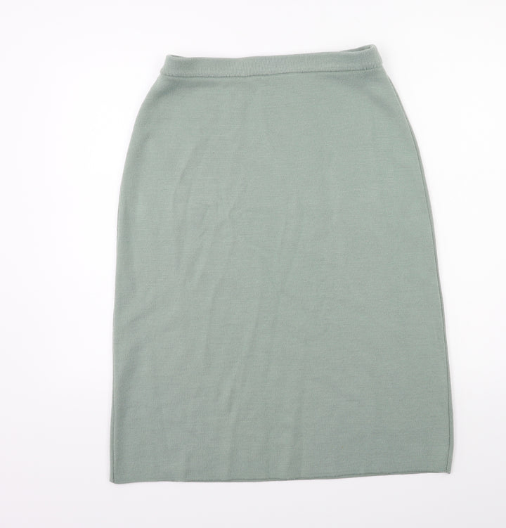 Classic Womens Grey Knit A-Line Skirt Size 12