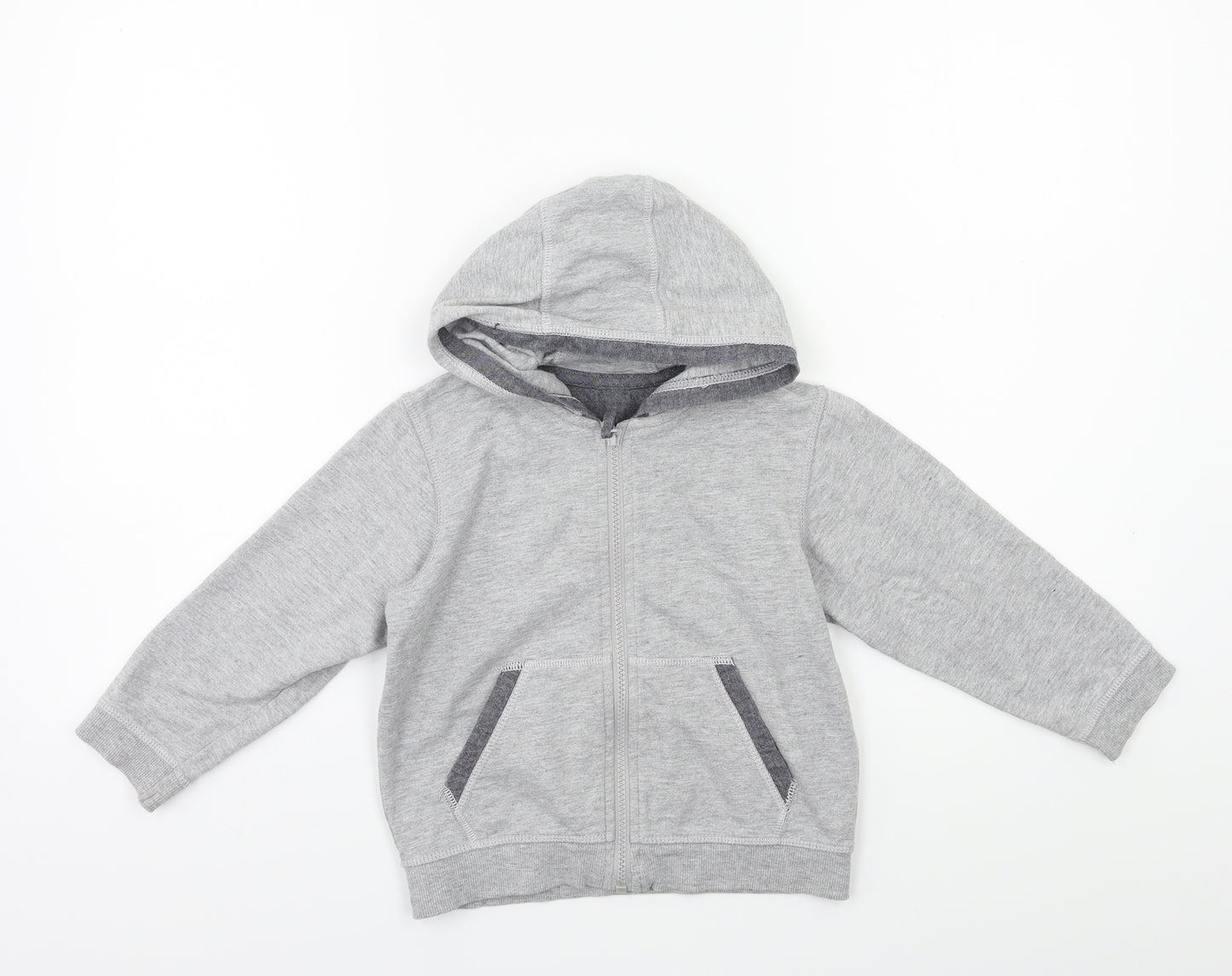 Primark Boys Grey   Full Zip Hoodie Size 3-4 Years