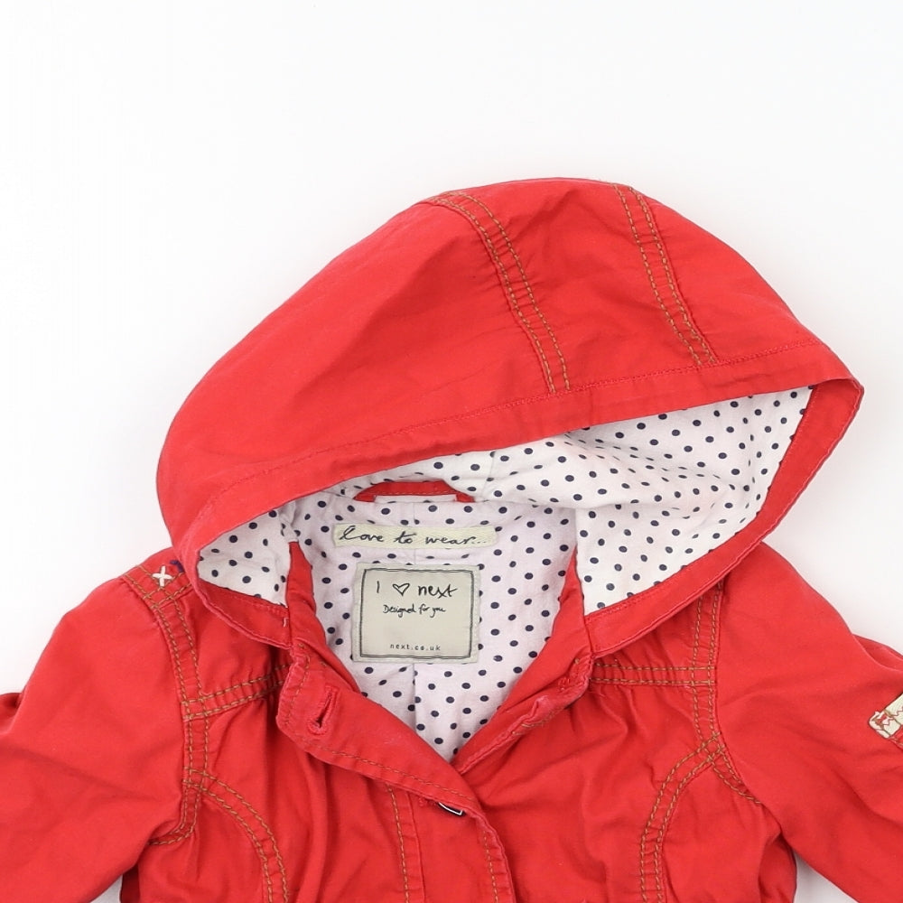 NEXT Baby Red   Parka Coat Size 12-18 Months