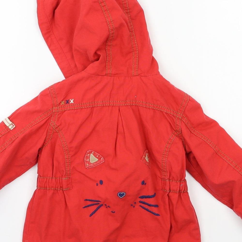 NEXT Baby Red   Parka Coat Size 12-18 Months