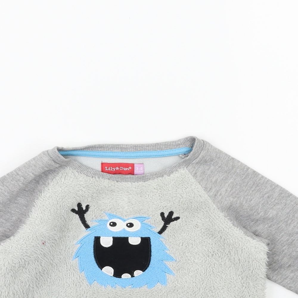 lily & dan Girls Green  Knit Pullover Jumper Size 3-4 Years