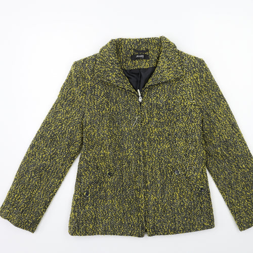 ALEXARA Womens Yellow   Jacket Coat Size 12