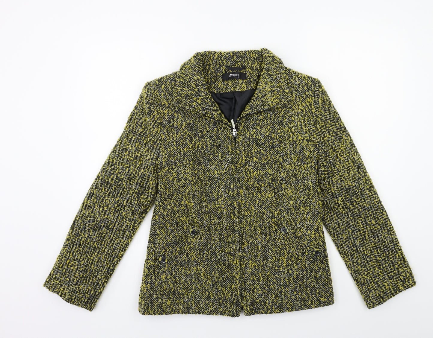 ALEXARA Womens Yellow   Jacket Coat Size 12