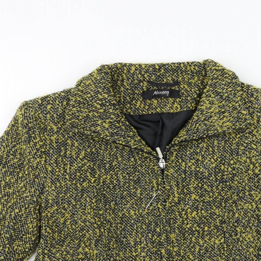 ALEXARA Womens Yellow   Jacket Coat Size 12