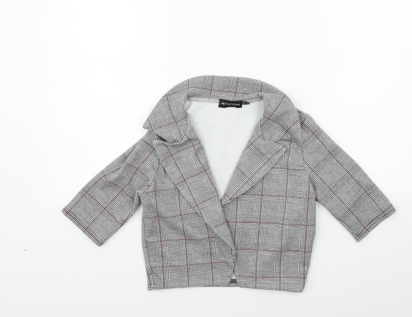 PRETTYLITTLETHING Womens Green Check  Jacket  Size 4
