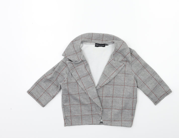 PRETTYLITTLETHING Womens Green Check  Jacket  Size 4