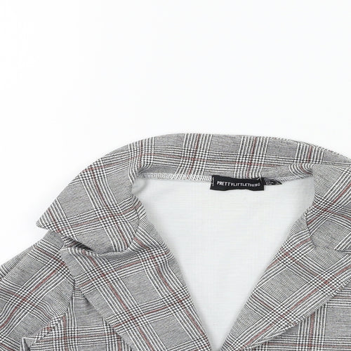PRETTYLITTLETHING Womens Green Check  Jacket  Size 4