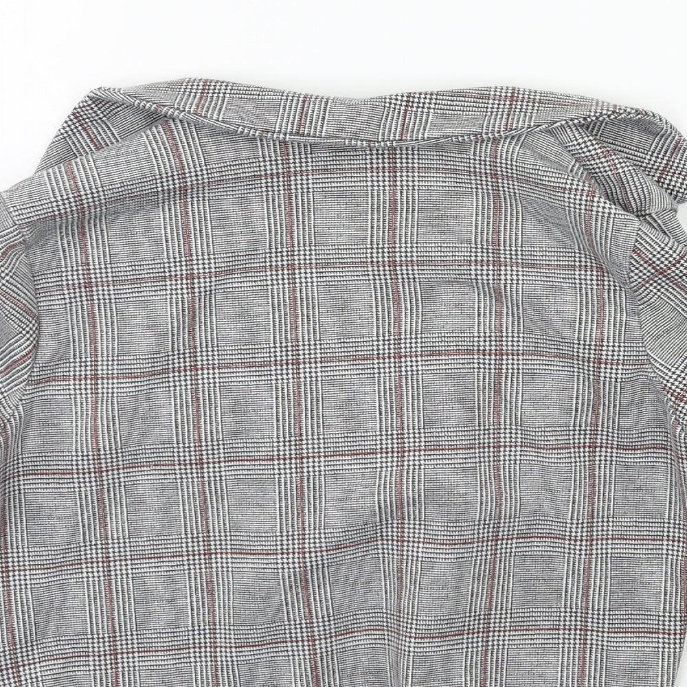 PRETTYLITTLETHING Womens Green Check  Jacket  Size 4