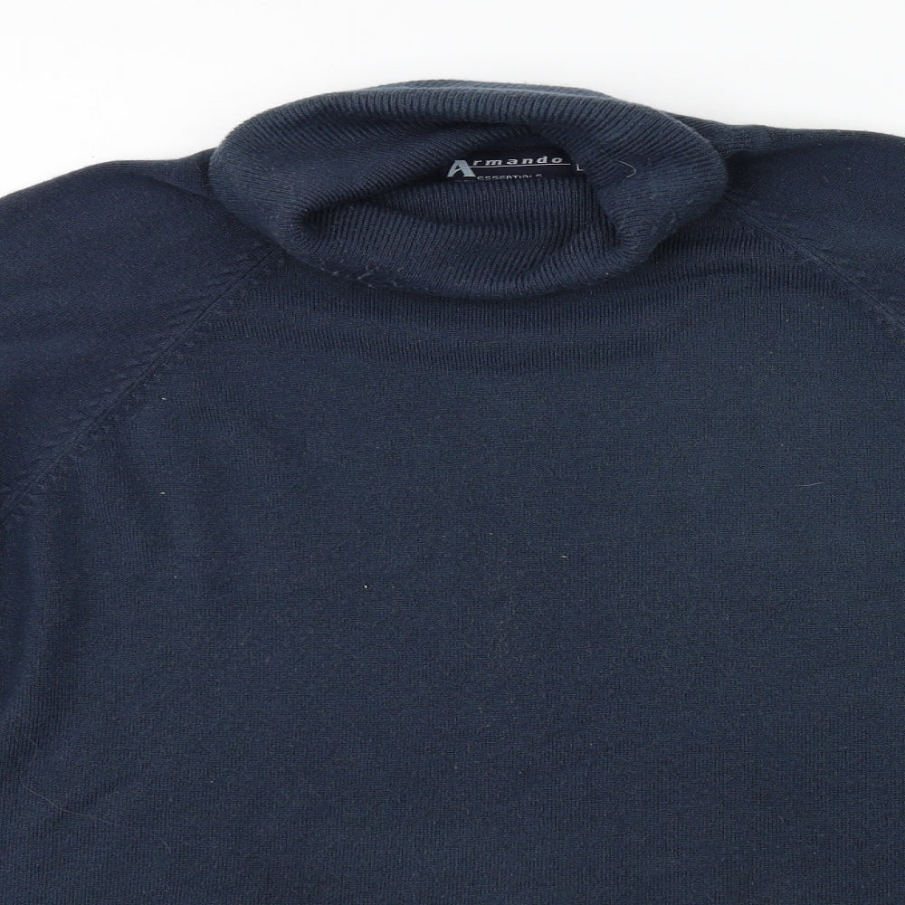 Armando Womens Blue  Knit Pullover Jumper Size L