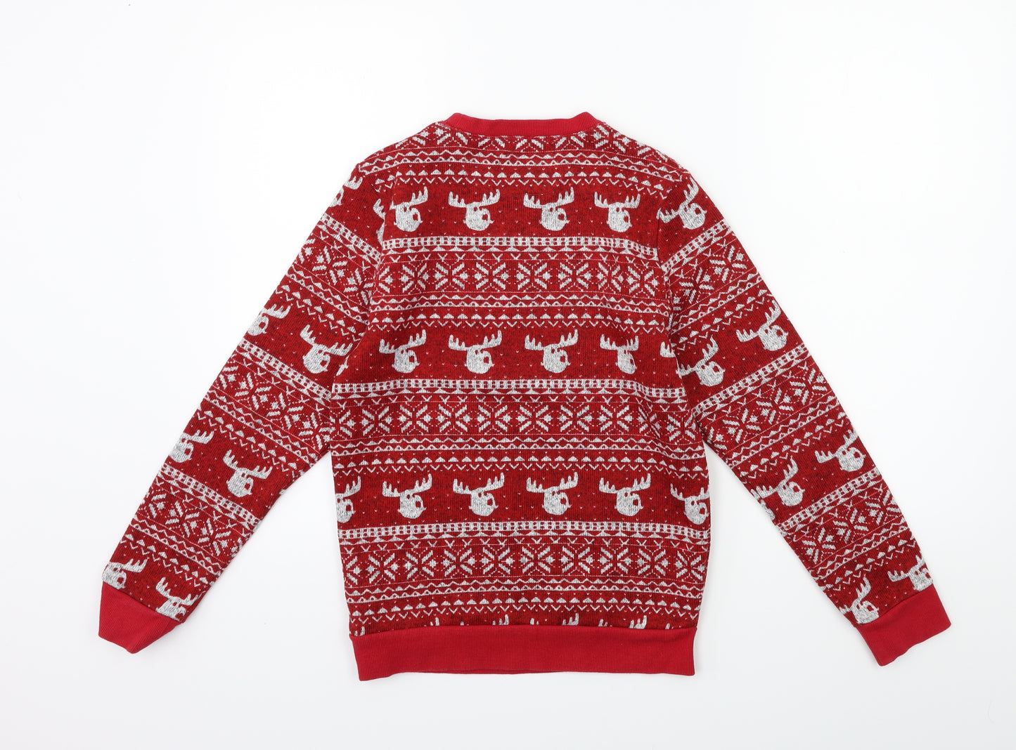 NEXT Boys Red  Knit Pullover Jumper Size 10 Years