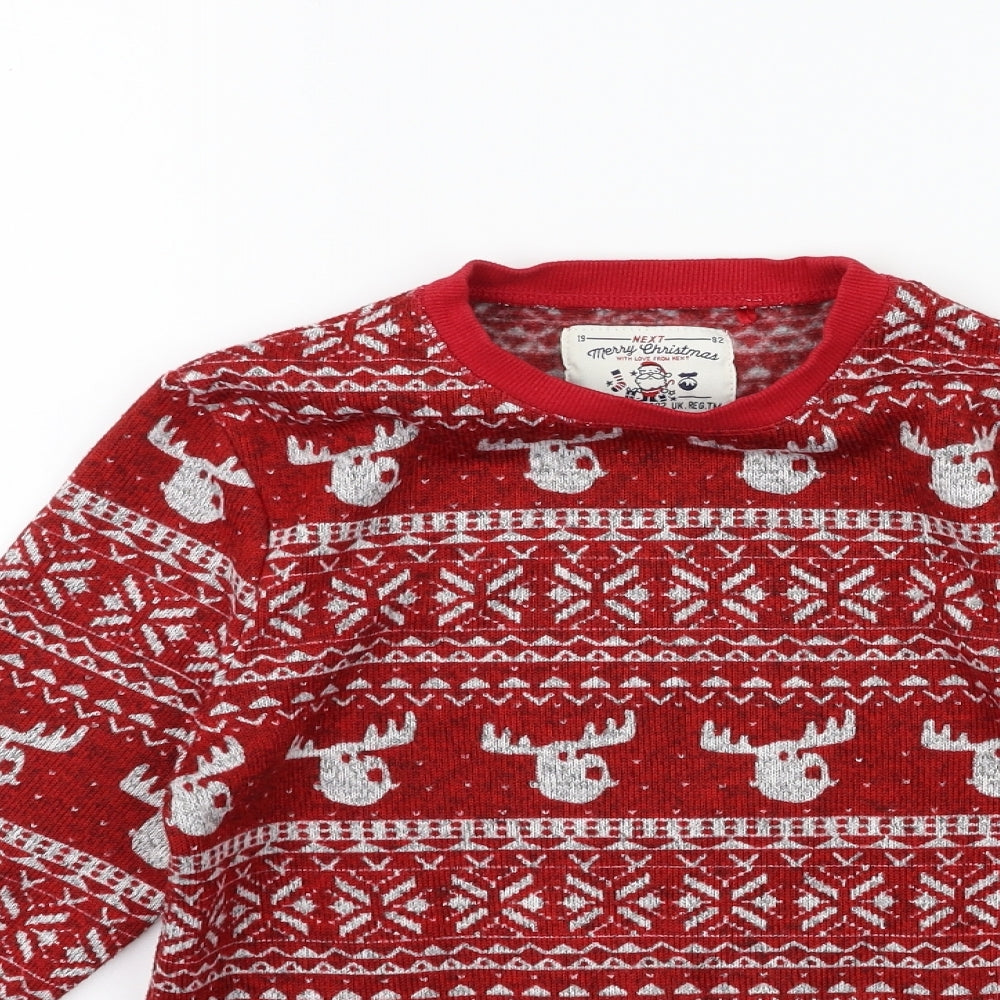 NEXT Boys Red  Knit Pullover Jumper Size 10 Years