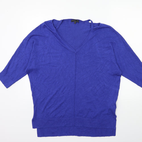F&F Womens Blue  Knit Pullover Jumper Size 12