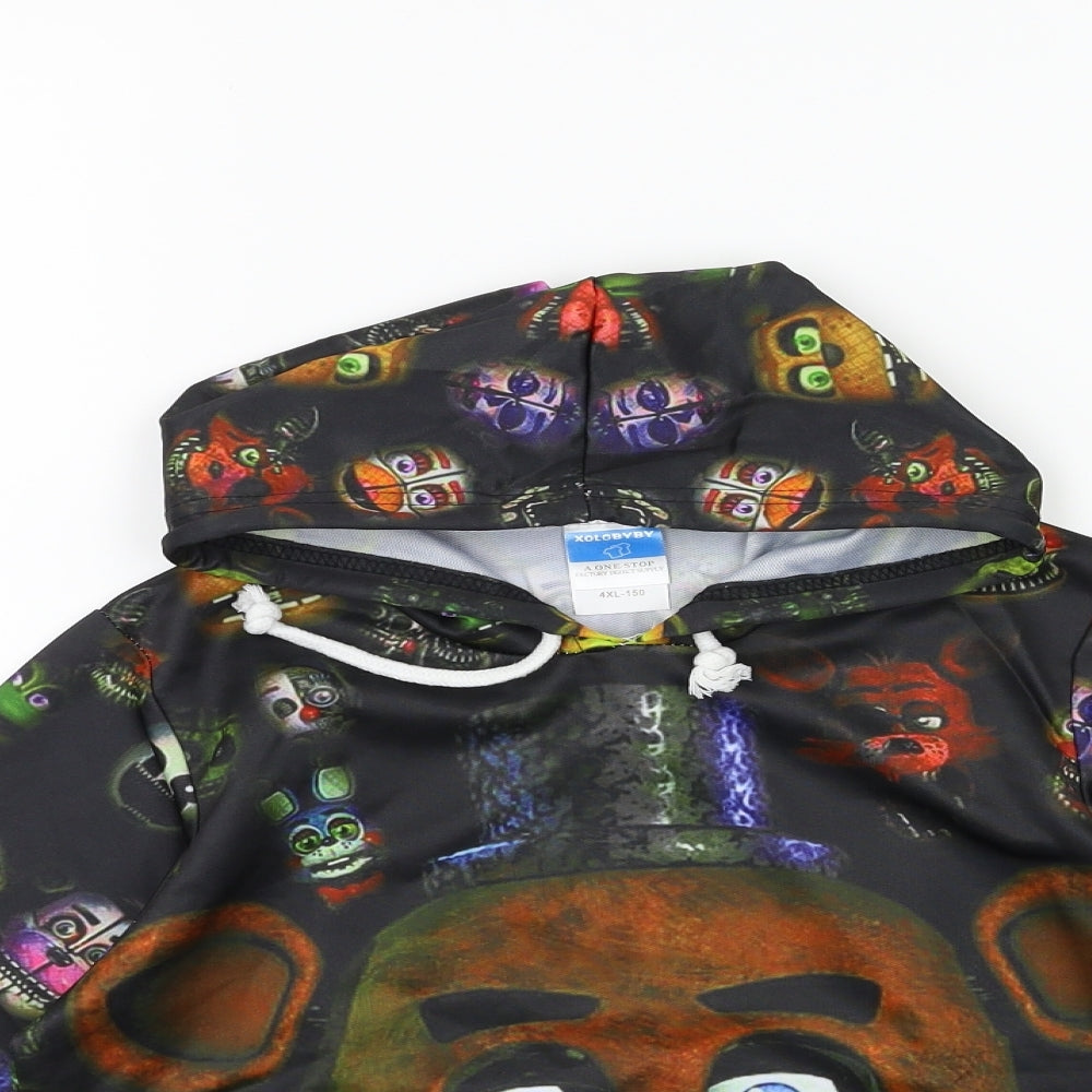 xolgbyby Boys Brown Geometric  Pullover Hoodie Size 11 Years