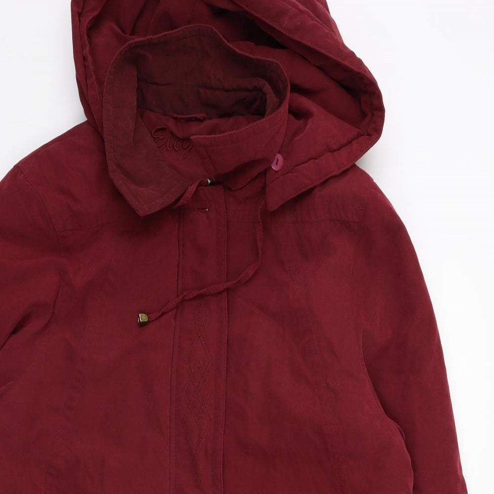 Eleganze Womens Red   Jacket Coat Size 12