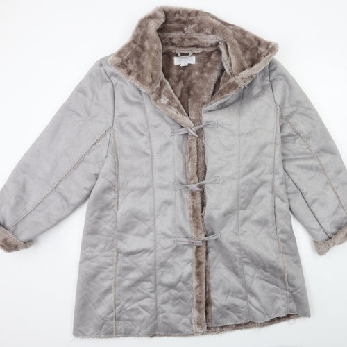 Gabrielle Vicenza Womens Grey   Overcoat Coat Size 18