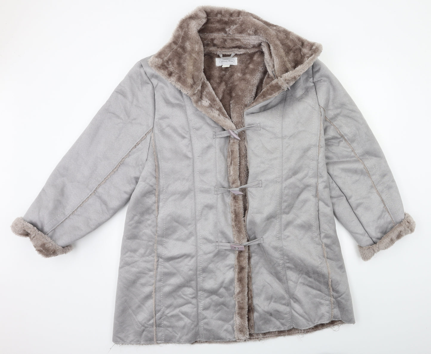 Gabrielle Vicenza Womens Grey   Overcoat Coat Size 18