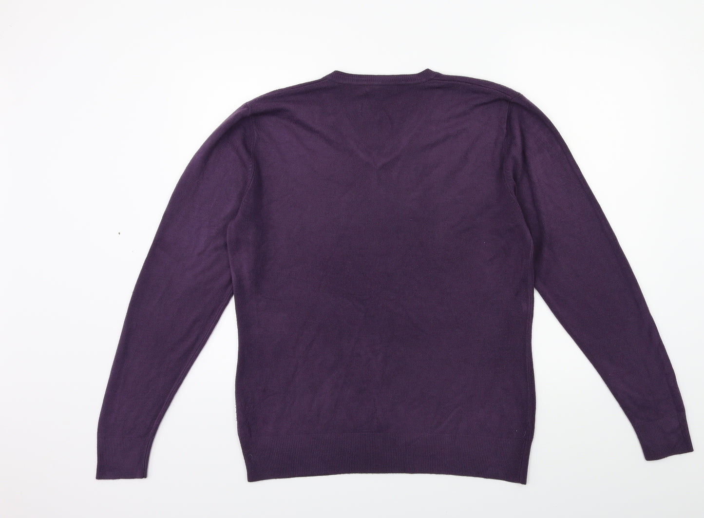 George Mens Purple  Knit Pullover Jumper Size S