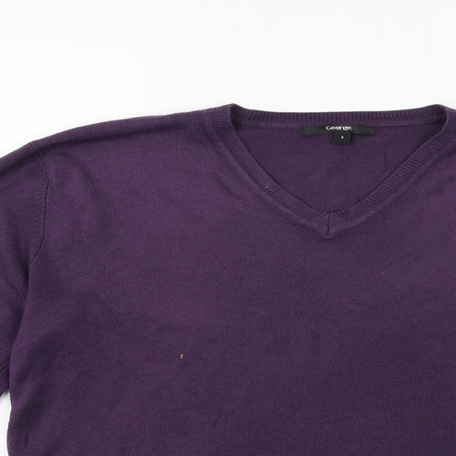 George Mens Purple  Knit Pullover Jumper Size S