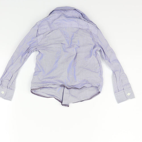 Marks and Spencer Boys Blue Striped  Basic Button-Up Size 3-4 Years