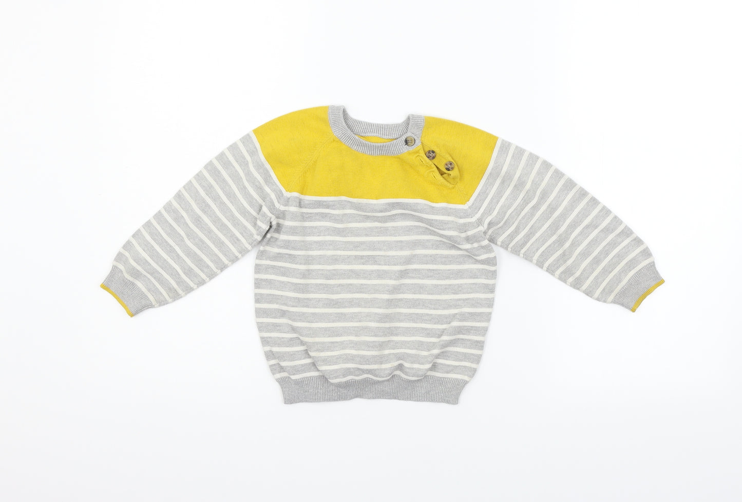 Matalan Boys Grey Striped  Pullover Jumper Size 3-4 Years