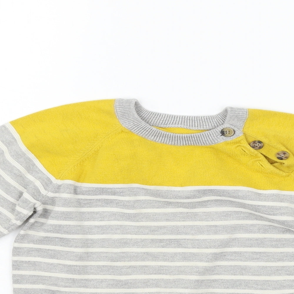 Matalan Boys Grey Striped  Pullover Jumper Size 3-4 Years