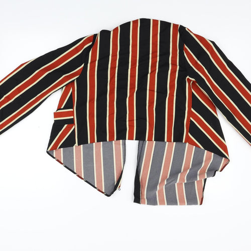 Primark Womens Orange Striped  Cardigan Jumper Size 8