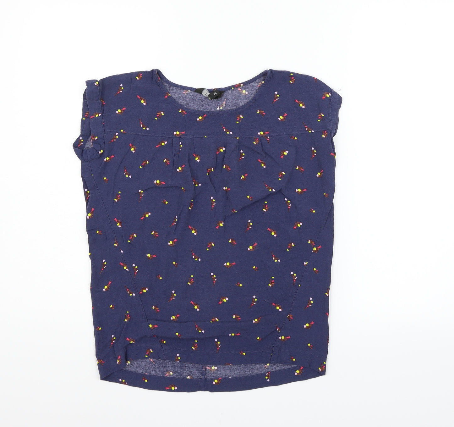 NEXT Womens Blue Floral  Basic Blouse Size 6