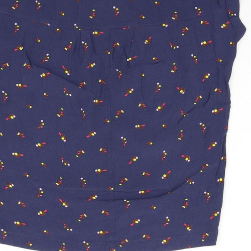 NEXT Womens Blue Floral  Basic Blouse Size 6
