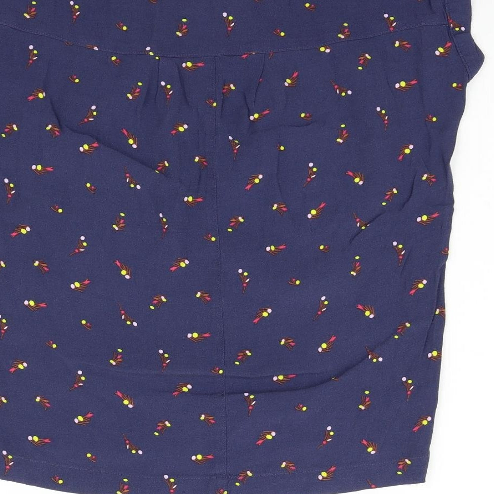 NEXT Womens Blue Floral  Basic Blouse Size 6