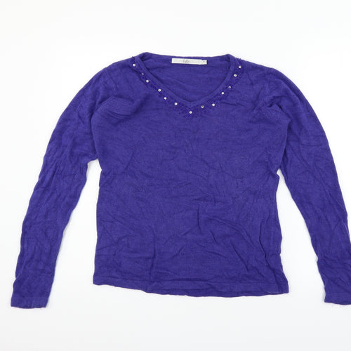 ble Womens Blue   Pullover Jumper Size M