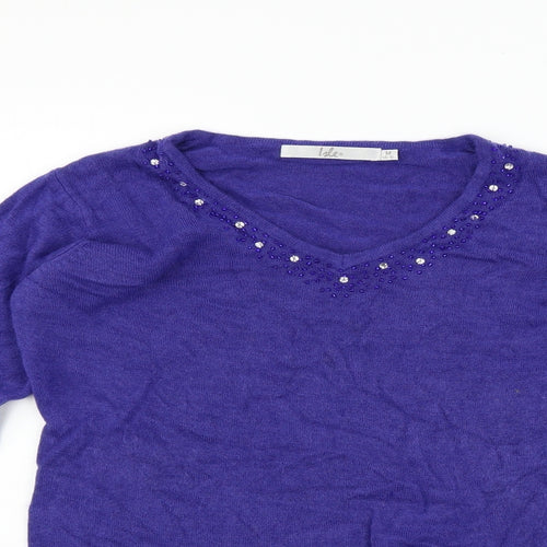 ble Womens Blue   Pullover Jumper Size M