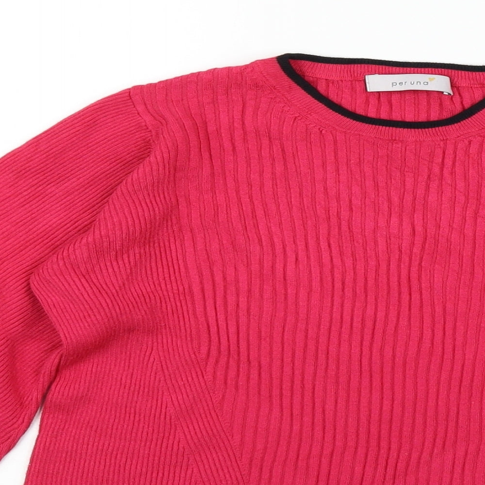 Marks and Spencer Womens Pink   Henley Jumper Size 14