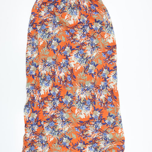 ASOS Womens Orange Floral  Fit & Flare  Size 12