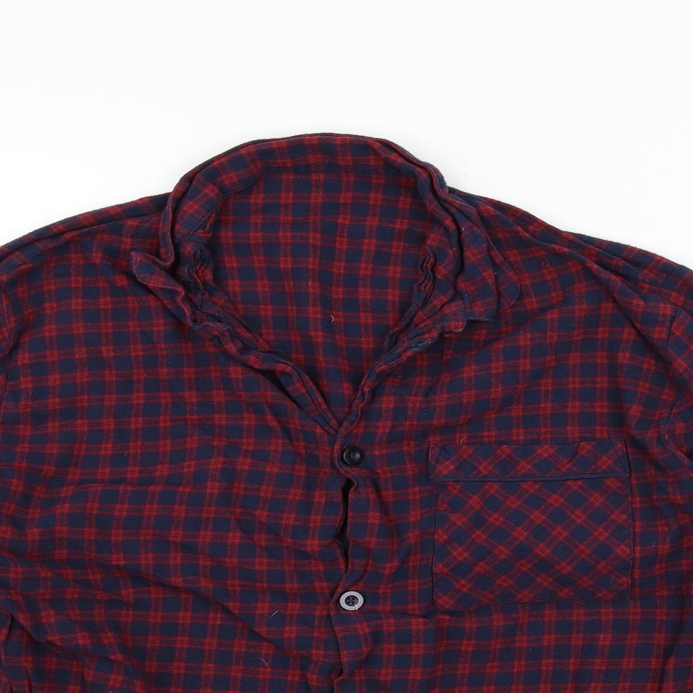 George Mens Red Geometric   Pyjama Top Size L