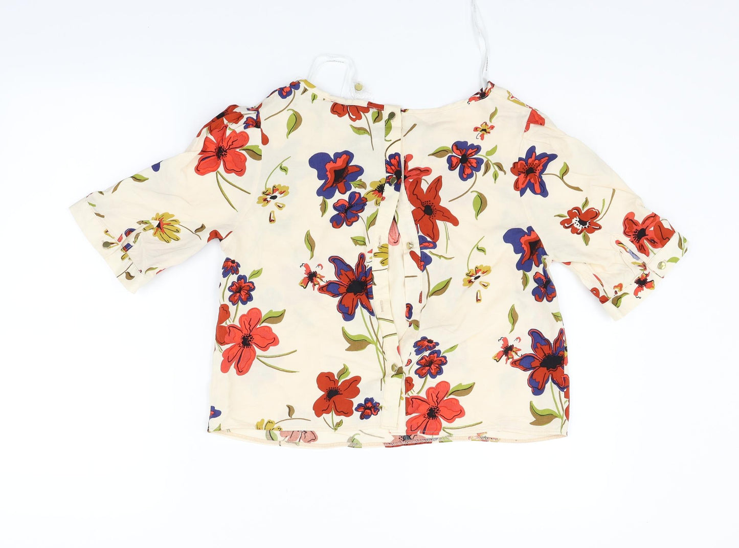 Atmosphere Womens Beige Floral  Basic Blouse Size 14