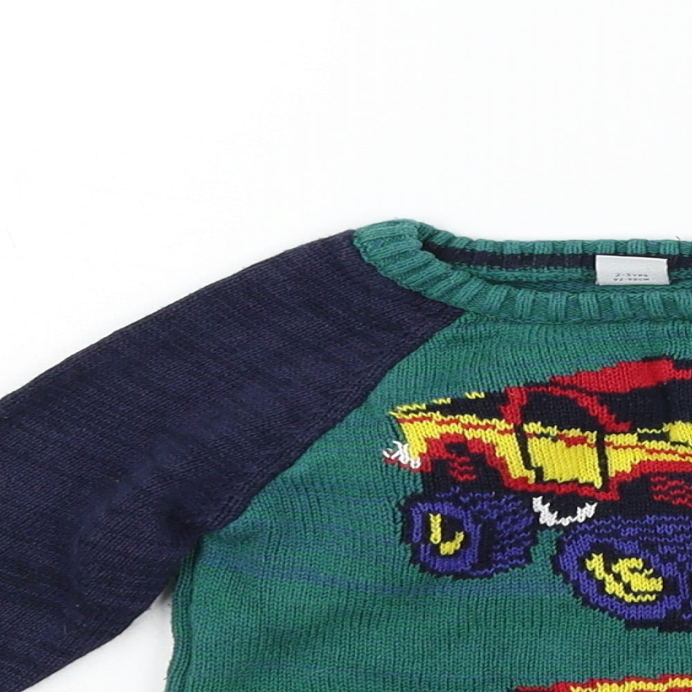 TU Boys Gold   Pullover Jumper Size 2-3 Years  - CARS