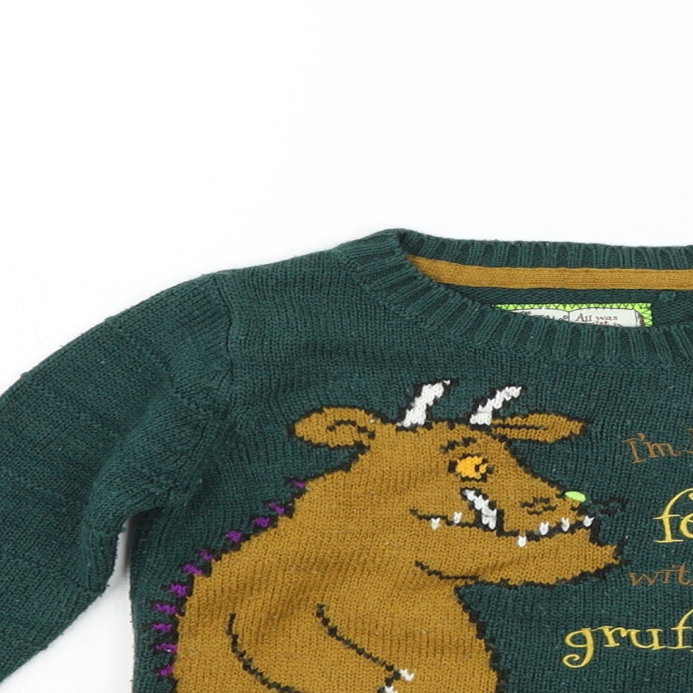 TU Boys Green   Pullover Jumper Size 2 Years  - GRUFFALO