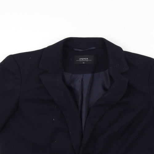 Papaya Womens Blue   Jacket Blazer Size 10