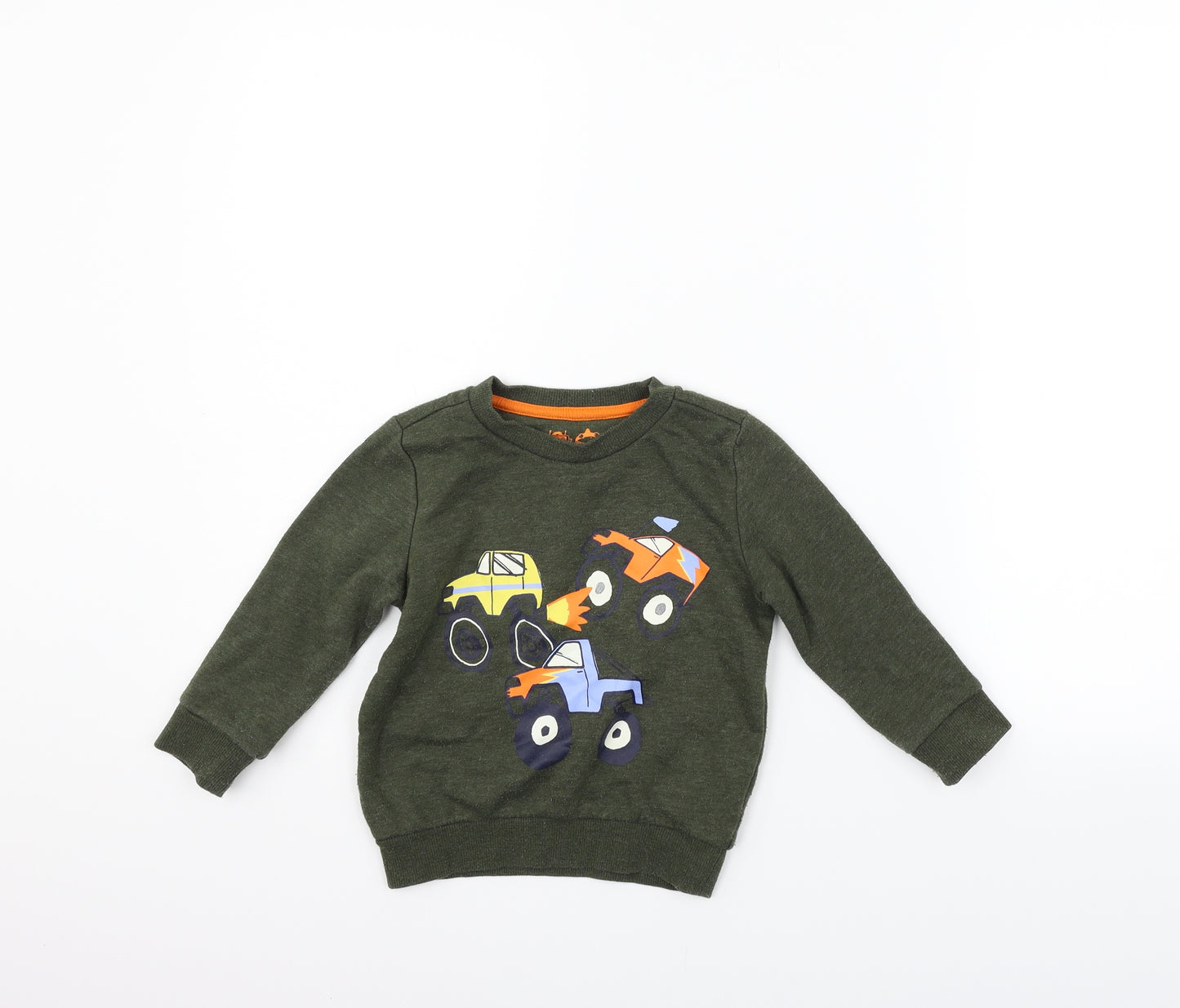 F&F Boys Green   Pullover Jumper Size 2-3 Years
